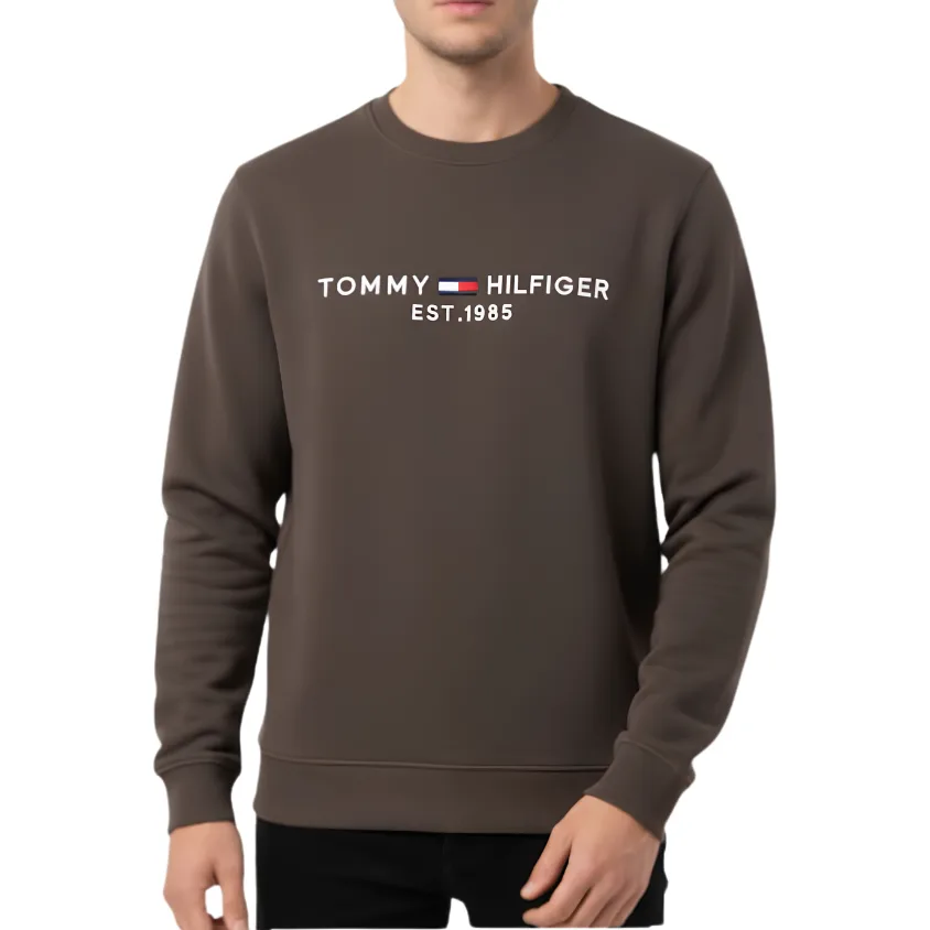 Premium Fleece Crew Neck Sweatshirt [TOMMY HILFIGER] – Small to XL | 5 Colors